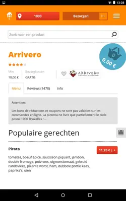 Pizza.be android App screenshot 2