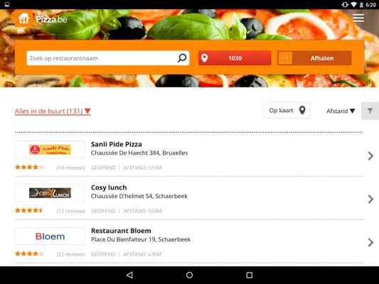 Pizza.be android App screenshot 7